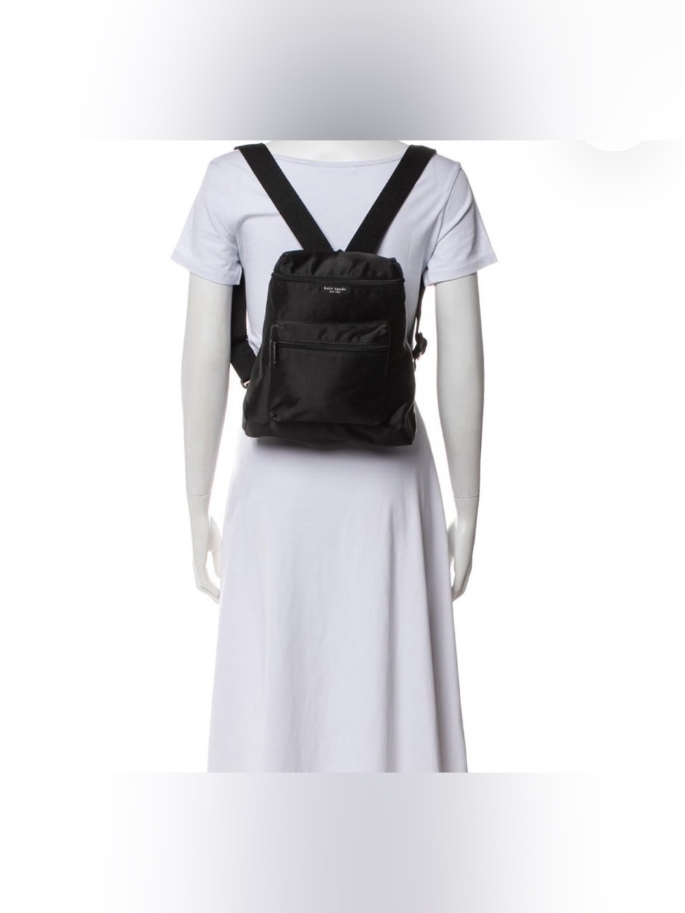 kate spade black nylon small backpack with front pocket